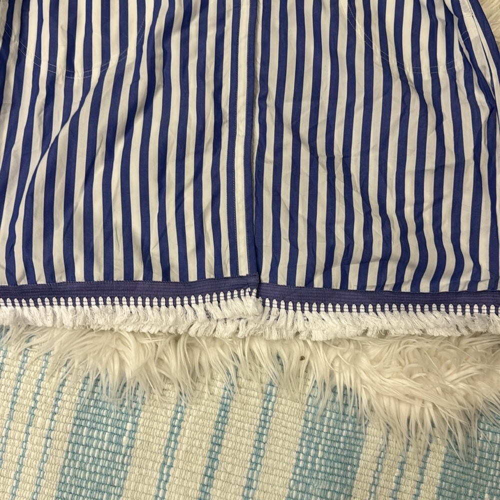 J.Crew Purple and White Striped Dress with Belt - Picture 4 of 8